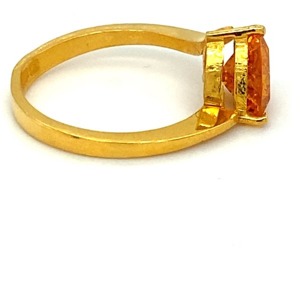 Mandarin Spessartine 1.75ct Solid 22K Gold Ring - Picture 3 of 6